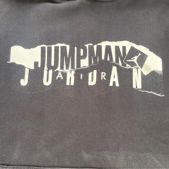 Nike Air Jordan Jumpman Hoodie Black Graphic Pullover Size XL - Picture 4 of 12